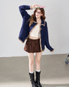 navy high-end cardigan RI1656