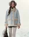 【reversible】 boa far mood blue jacket RI1654