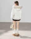 dot point white down jacket RI1657