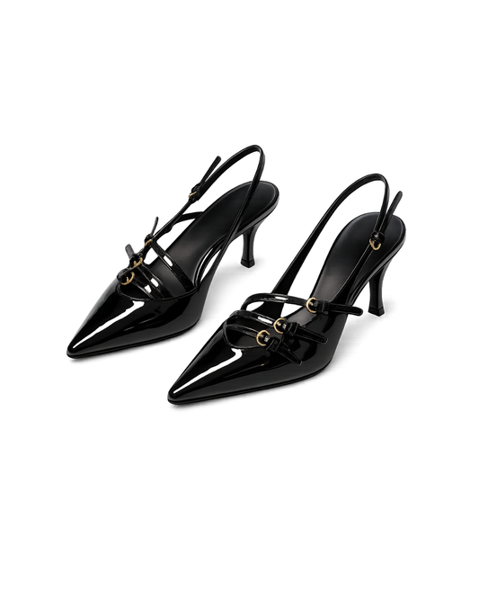 girly black mule RI1387